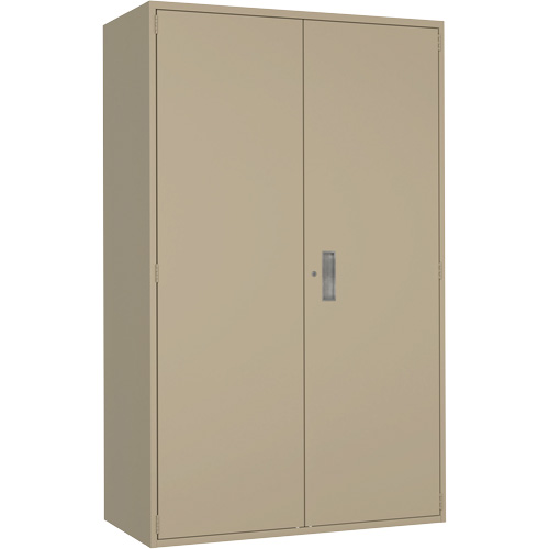 Extra Wide Hi-Boy Storage Cabinet, Steel, 4 Shelves, 72" H x 48" W x 24" D, Beige Fastek