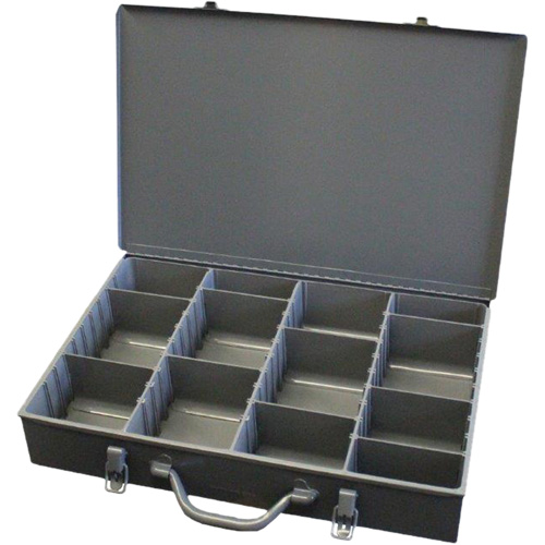 Compartment Steel Scoop Boxes, 17.875" W x 12" D x 3" H, 13 Compartments Fastek