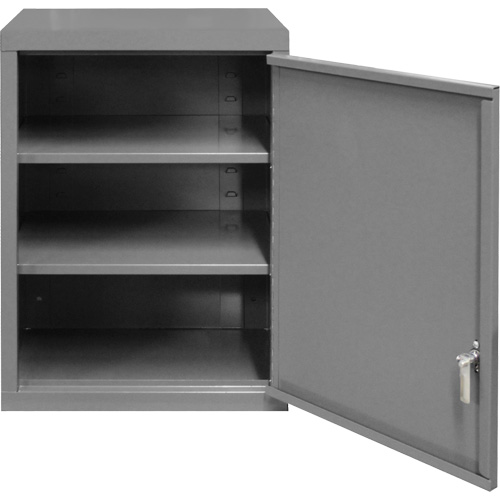 Armoire murale, 27" h x 13-11/16" la x 18" p, 2 tablettes, Acier, Gris Fastek