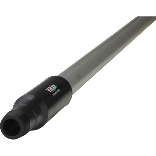 Transport Line Handle, Aluminum/Polypropylene, Ergonomic, Euro Threaded Tip, 1-1/4" Diameter, 59" Length Fastek