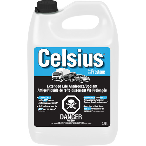 Celsius&reg; Extended Life Concentrate Antifreeze/Coolant, 3.78 L, Jug Fastek