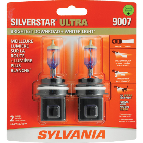 9007 SilverStar&reg; Ultra Headlight Bulb, Halogen, 55 W/65 W, White Fastek