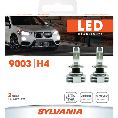 9003 Headlight Bulb, LED, 12 W/14 W/24 W, White Fastek