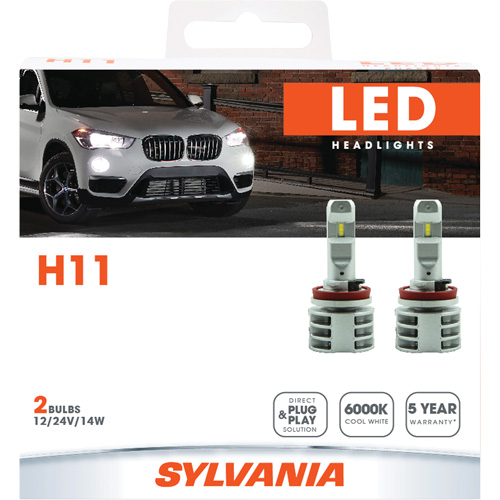 H11 Headlight Bulb, LED, 13.2 W/17 W, White Fastek