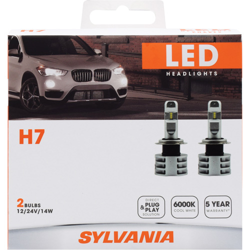 H7 Headlight Bulb, LED, 13.2 W/17 W, White Fastek