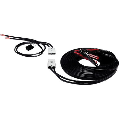 Heavy-Duty Fully Insulated Clamps with Side Terminal Adapters, 4 AWG, 500 A, 25' Cable Fastek