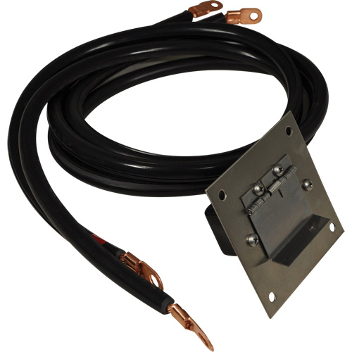 Plug-In Polarized Stainless Steel Socket Panel, 4 AWG, 5' Cable Fastek