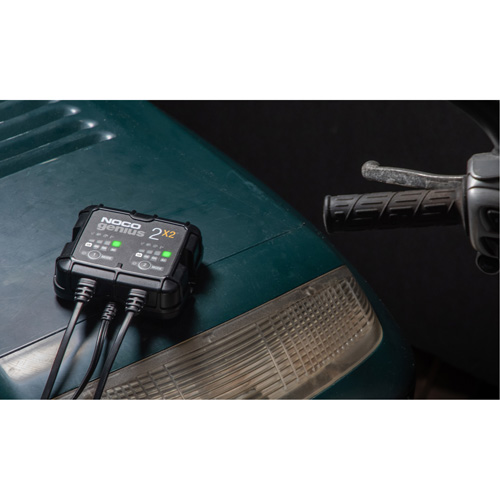 Genius&reg; 2X2 2-Bank, 4-Amp Battery Charger Fastek