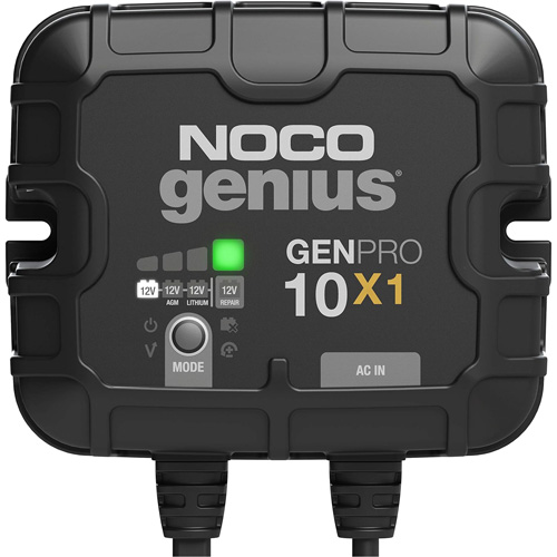 Genius&reg; GenPro10X1 1-Bank, 10-Amp On-Board Battery Charger Fastek