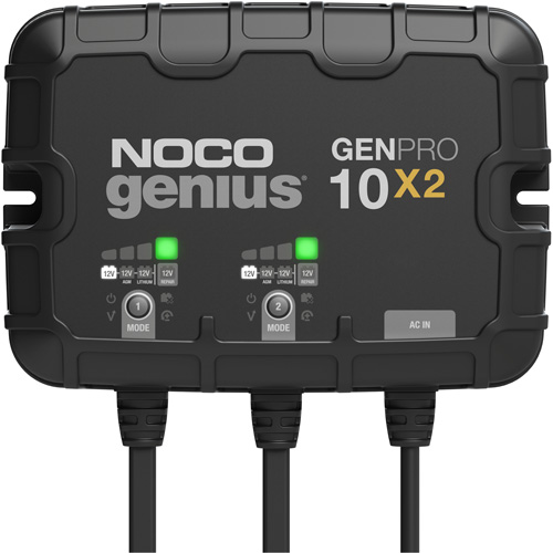 Genius&reg; GenPro10X2 2-Bank, 20-Amp On-Board Battery Charger Fastek