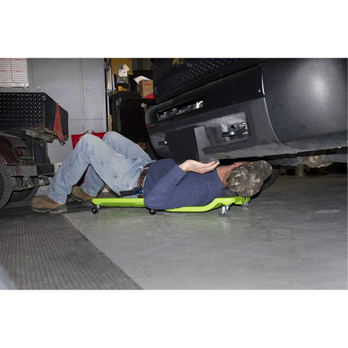 Sommier vert n&eacute;on &agrave; profil bas, en plastique robuste Fastek