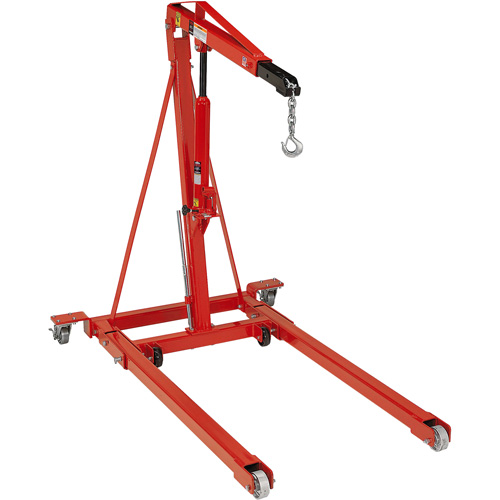 Folding Engine Crane, 2500 lbs. (1.25 tons) Capacity Fastek