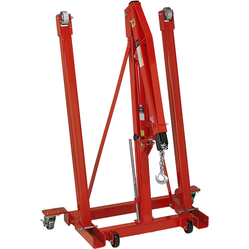 Folding Engine Crane, 2500 lbs. (1.25 tons) Capacity Fastek