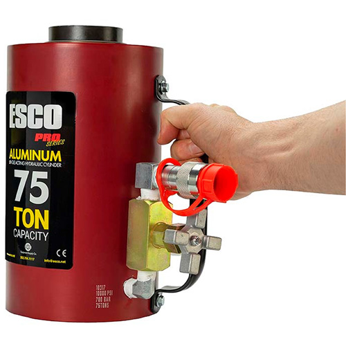 Cylindre hydraulique robuste, Course de 6", Capacit&eacute; de 75 tonnes, 10 000 PSI Fastek