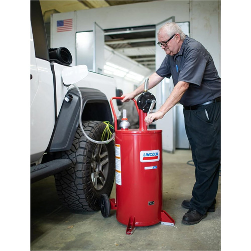 25-Gallon Steel Fuel Caddy with 2-Way Rotary Pump Fastek