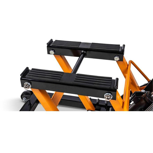 ATV and Motorcycle Jack, 0.75 Ton(s) Capacity, 4-2/3" Lowered, 14-1/2" Raised, Manual Hydraulic Fastek