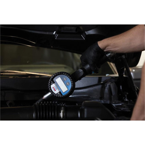 D&eacute;bitm&egrave;tre &eacute;lectronique de lubrifiant avec rallonge flexible &agrave; 90° Fastek