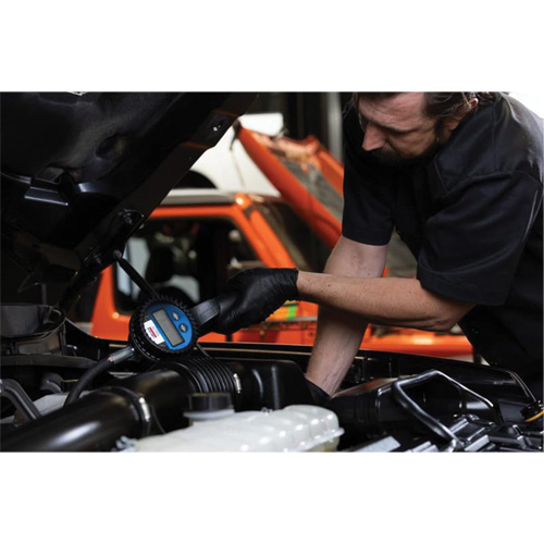 D&eacute;bitm&egrave;tre &eacute;lectronique de lubrifiant avec rallonge flexible &agrave; 90° Fastek