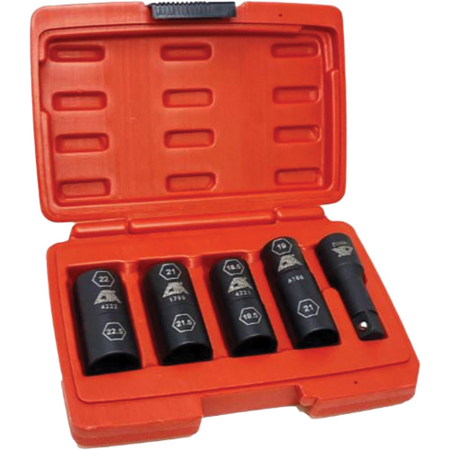 Flip Socket Kit, 5 Pieces, 1/2" Drive Size Fastek