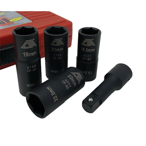 Flip Socket Kit, 5 Pieces, 1/2" Drive Size Fastek