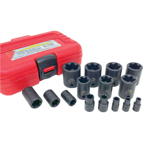 EP "Star" Plus Socket Set, 15 Pieces, 1/4"/3/8"/1/2" Drive Size Fastek