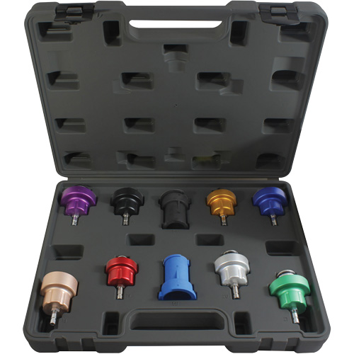 Trousse d'adaptateur pour test de pression du syst&egrave;me de refroidissement 10 mcx Fastek