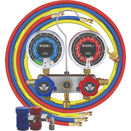 R1234Yf 2-Way Piston Valve Manifold Gauge Set Fastek