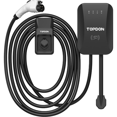 Chargeur r&eacute;sidentiel PulseQ AC pour VE avec mode identification par radiofr&eacute;quence (RFID), 40 A, Niveau 2 CA, Connecteur Type 1 (SAE J1772) Fastek