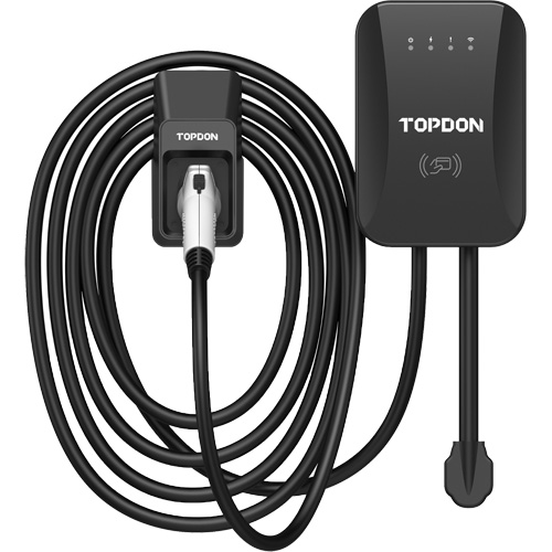 Chargeur r&eacute;sidentiel PulseQ AC pour VE avec mode identification par radiofr&eacute;quence (RFID), 40 A, Niveau 2 CA, Connecteur Type 1 (SAE J1772) Fastek