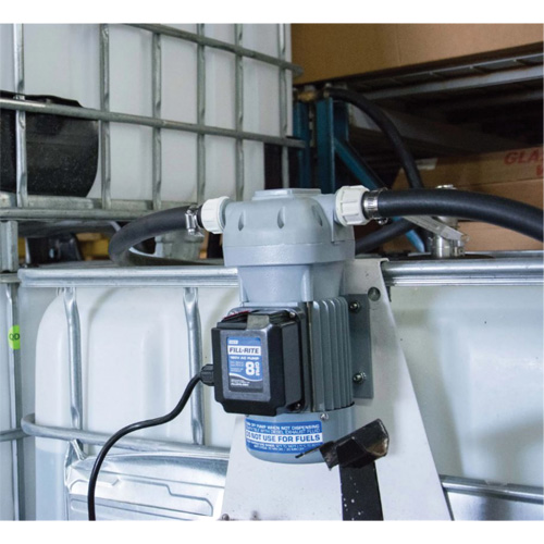 Pompe de transfert de fluide d'&eacute;chappement diesel (DEF) 115 V CA avec support pour cuve GRV et pistolet Fastek