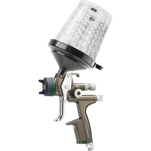 Pistolet de peinture de premi&egrave;re qualit&eacute; pour la peinture automobile 00 HVLP 1,3 O RPS D, Entr&eacute;e d'air 1/4" NPT, 15,19 pi³/min, Capacit&eacute; 0,6 L/0,9 L, 0,17 psi Fastek