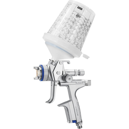 Pistolet de peinture 5000 B HVLP avec buse 1,4 et trois godets polyvalents RPS 0,3 l/0,6 l/0,9 L, Entr&eacute;e d'air 1/4" NPT, 15,19 pi³/min, Capacit&eacute; 0,3 L/0,6 L/0,9 L, 0,17 psi Fastek