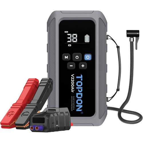 V2200Air 2-in-1 2200 Peak Amp Jump Starter & Tire Inflator Fastek
