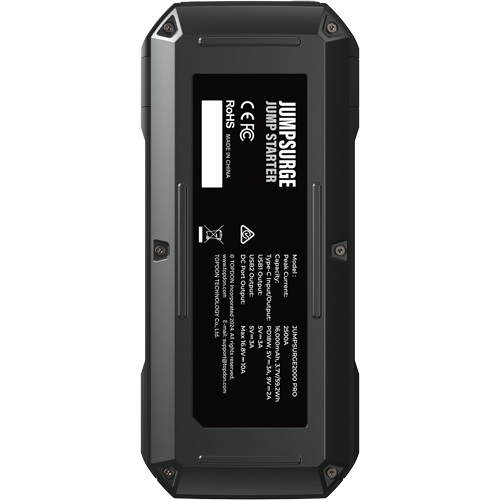 JumpSurge2000Pro 2500 Peak Amp Battery Jump Starter, Power Bank & Flashlight Fastek