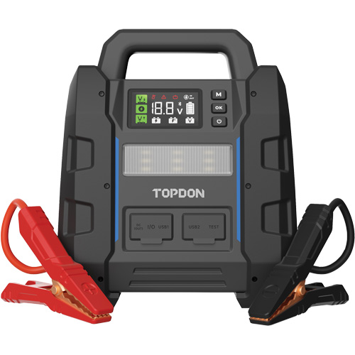 V4500 2-en-1: d&eacute;marreur de secours de 4500 A de pointe, batterie & testeur de syst&egrave;me Fastek