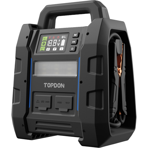 V4500 2-en-1: d&eacute;marreur de secours de 4500 A de pointe, batterie & testeur de syst&egrave;me Fastek