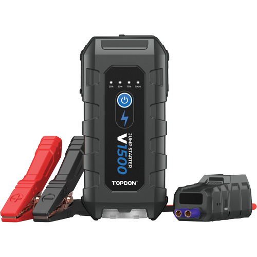 D&eacute;marreur d'appoint, survolteur, banque d'alimentation et lampe de poche V1500 Fastek