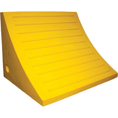 Wheel Chock, Polyurethane, Yellow, 15-1/4" W x 12-1/8" D x 10-3/4" H Fastek