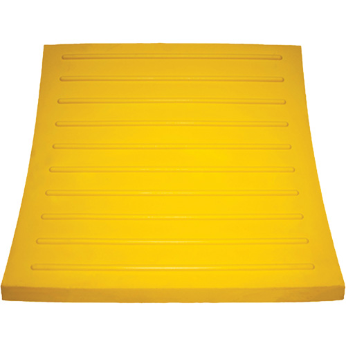 Wheel Chock, Polyurethane, Yellow, 15-1/4" W x 12-1/8" D x 10-3/4" H Fastek