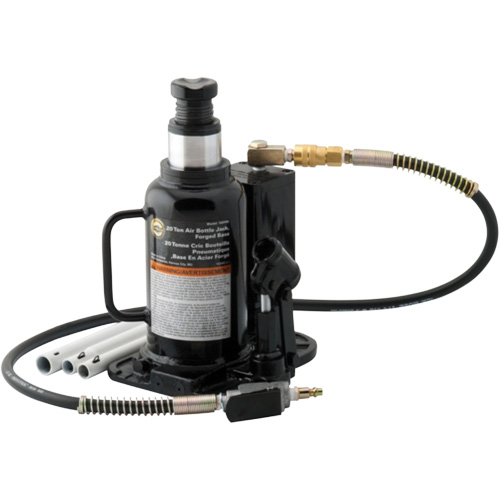 Air Actuated Bottle Jack, 20 Ton(s), Air Hydraulic, 18-3/4" Raised Height Fastek