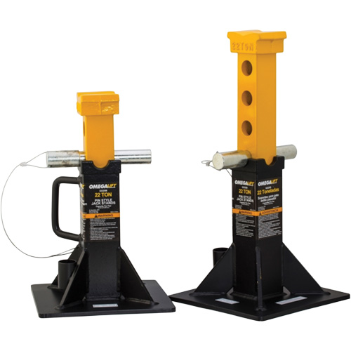 Heavy-Duty Jack Stand, Locking Pin, 22 Tons Capacity, 12-1/4" - 19-7/8" H Fastek