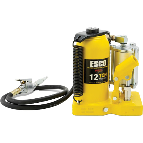 Pro Series Bottle Jack, 12 Ton(s), Air Hydraulic, 18-1/2" Raised Height Fastek