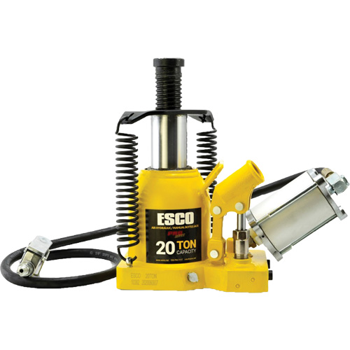 Pro Series “Shorty” Bottle Jack, 20 Ton(s), Air Hydraulic, 12-5/8" Raised Height Fastek