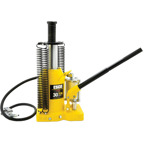 Pro Series  Bottle Jack, 30 tons, Air Hydraulic, 20" Raised Height Fastek
