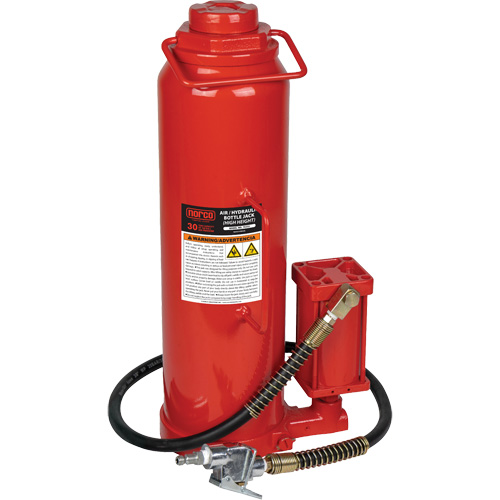 High Height Bottle Jack, 30 Ton(s), Air Hydraulic, 33-9/10" Raised Height Fastek