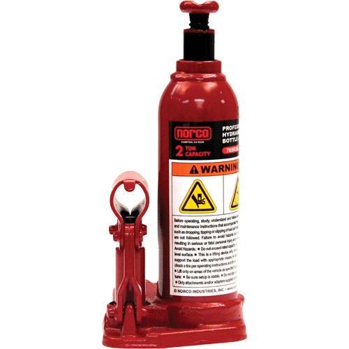 Professional Hydraulic Bottle Jack, 2 Ton(s), 14-1/2" Raised Height Fastek