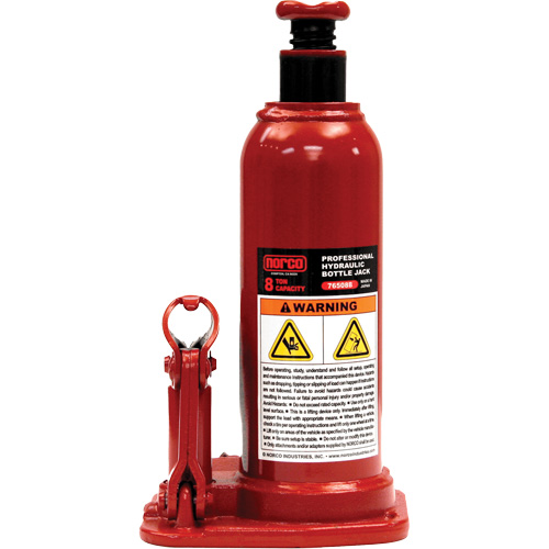 Professional Hydraulic Bottle Jack, 8 Ton(s), 18-3/4" Raised Height Fastek