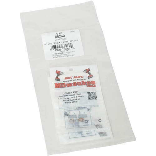 Jeu de clips et joints toriques de 1/4 po pour Milwaukee - en vrac Fastek