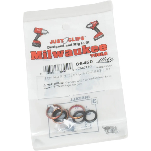 Jeu de clips et joints toriques de 1/2 po pour Milwaukee Fastek
