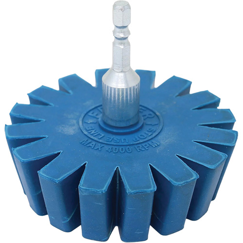 Conical Gear Eraser Wheel with Quick-Connect Arbor Adapter Fastek